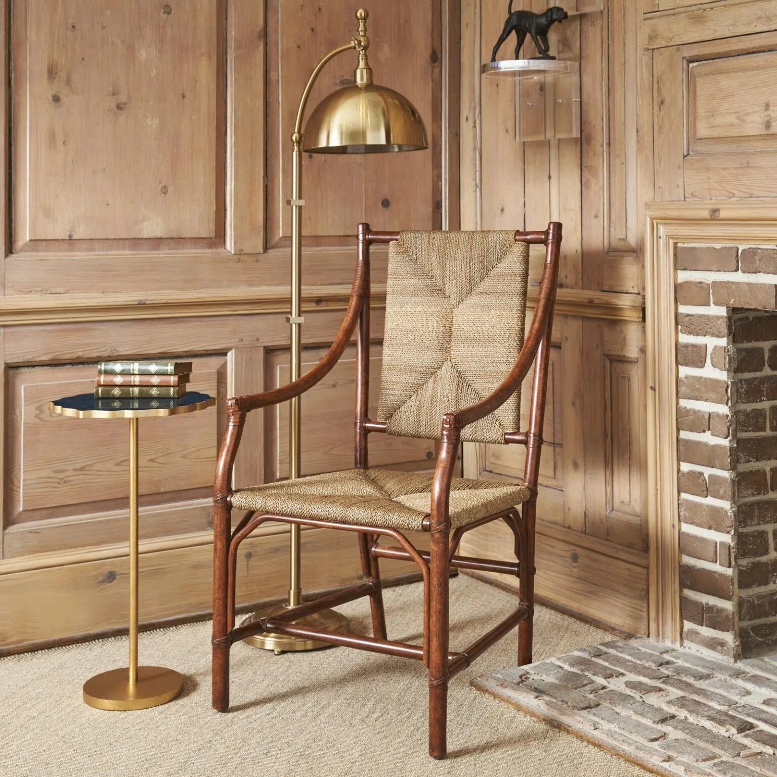 Lampadaire plaqué or