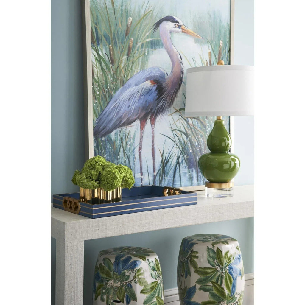 Lampe de table en céramique vert courgette