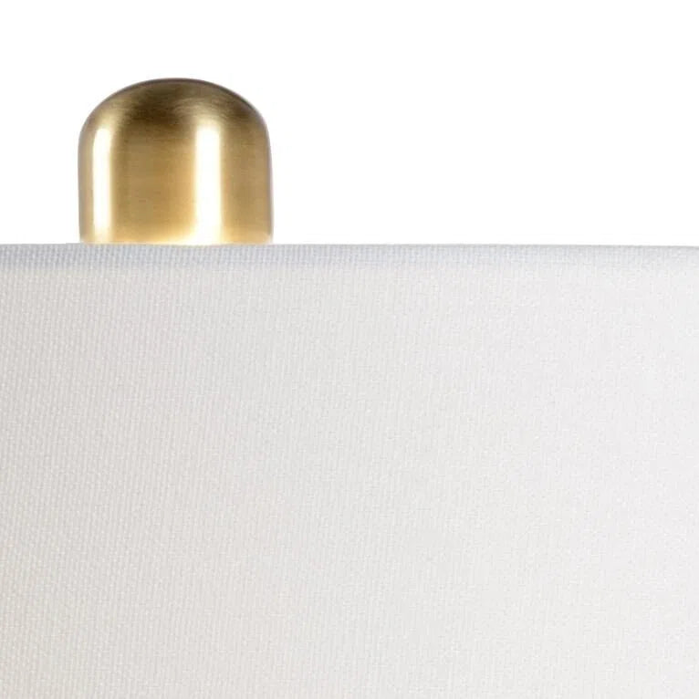 Lampe de table en vase de céramique blanche