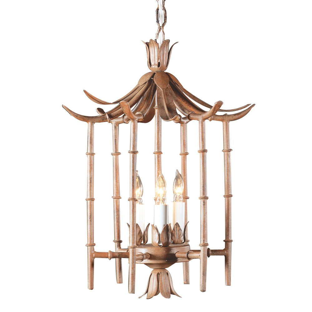 Lanterne du pavillon en fer et bambou