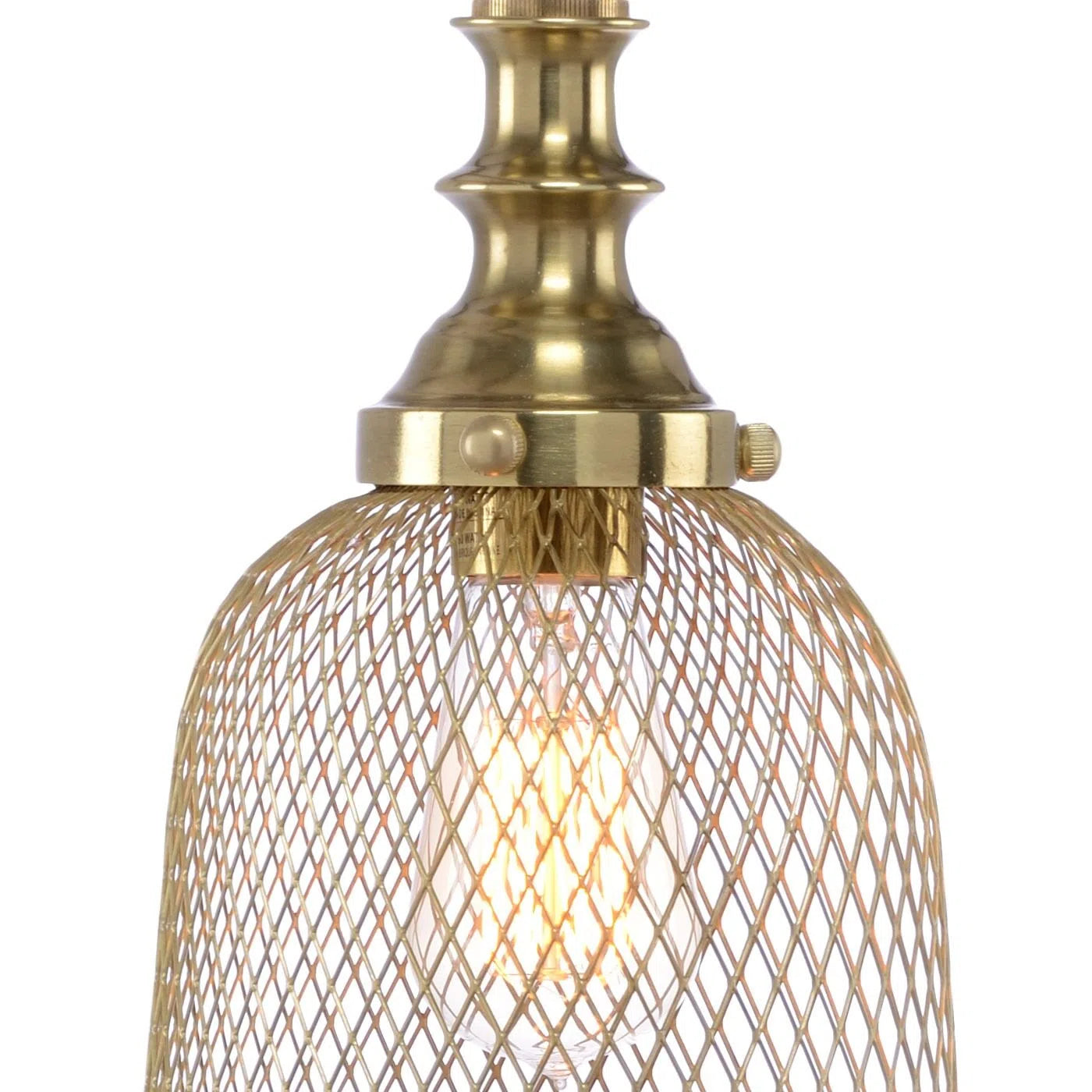 Suspension en maille dorée